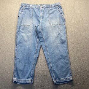 Old Navy OG Chino Pants Womens Sz 2X High Rise Ankle Casual Elastic Waist Denim